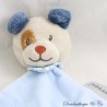 Peluche plano Jim perro NATTOU Jim & Bob clip chupete luna diamante azul 25 cm