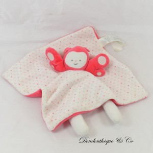 OBAIBI Ladybug Pink and White Polka Dot Multicoloured Flat Cuddly Toy, 25 cm