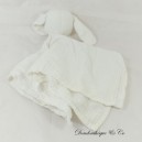 Coniglietto peluche BOUT'CHOU (Monoprix) quadrato bianco 35 cm