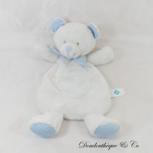 Flat cuddly toy TEX blue white polka dot patterns 33 cm