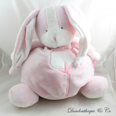 Peluche range pyjama lapin BABY NAT' Les Toudoux rose BN0273 45 cm