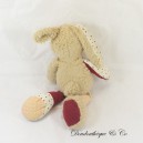 Plush Galopin rabbit TAPE A L'OEIL Tao beige burgundy 35 cm