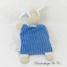 Hund Halbflaches Kuscheltier POMMETTE Intermarché blau grau 27 cm