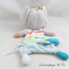 Elidou Elephant Flat Cuddly Toy, Bébé Confort Pacifier Clip, Grey Green Orange 27 cm