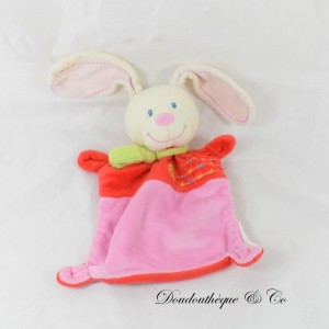 Decke Flaches Kaninchen NICOTOY Rosa und Rotes Kreuz Schal 20 cm