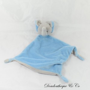 Elephant Flat Cuddly Toy, NATURE PLANET, Oeko, blue, grey, diamond, 43 cm