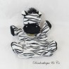 Peluche de marioneta de cebra, blanco y negro 22 cm