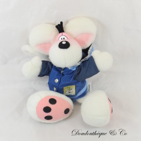 Plush mouse Diddlina DEPESCHE Diddl Parka and shorts blue 30 cm