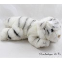 Sacha white tiger plush ZOOPARC BEAUVAL lying down