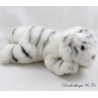 Sacha white tiger plush ZOOPARC BEAUVAL lying down