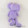Stuffed elephant TEX BABY purple Carrefour embossed tiles 43 cm
