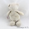 Peluche ours BENGY horloge beige