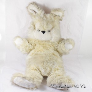 Plüschhase TEDDY BEIGE Langhaar vintage alt 70 cm