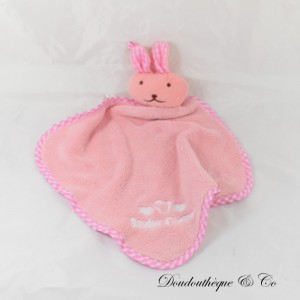Flat cuddly toy Bunny ACE OF HEARTS pink diamond terry cloth 40 cm