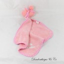 Flaches Kuscheltier Hase ACE OF HEARTS rosa Diamantfrottee 40 cm