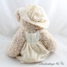 Teddybär Plüsch LOUISE MANSEN Bär beige rosa Hut 48 cm