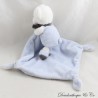 Teddy Bear Handkerchief CHILDREN'S WORDS Sweet dreams blue white rabbit stars Leclerc