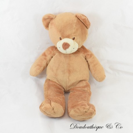 Peluche ours NICOTOY marron rembourré 37 cm