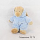 Stuffed bear MAXITA brown disguised as a blue rabbit 23 cm
