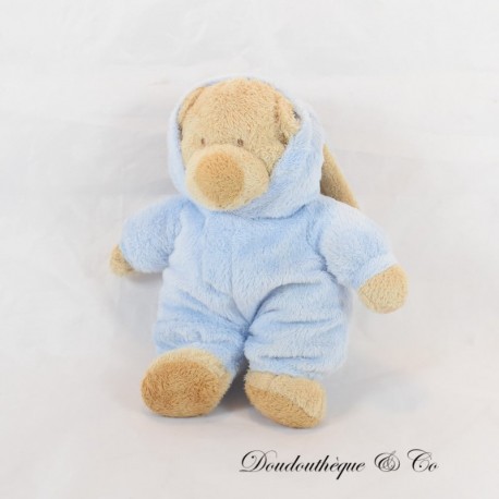 Plüschbär MAXITA braun verkleidet als blauer Hase 23 cm Plüschbär MAXITA braun verkleidet als blauer Hase 23 cm