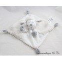 Flat sheepskin cuddly toy PAT & RIPATON La Halle Kimbaloo lambskin white grey 23 cm