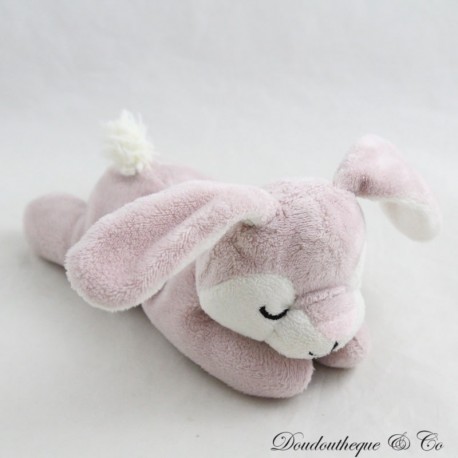Small plush rabbit SOSTRENE GRENES dusty pink white Handelskompagnie 15 cm