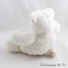 Peluche musical ours MOULIN ROTY Basile et Lola blanc 20 cm
