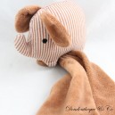 ZEEMAN brown striped elephant handkerchief cuddly toy