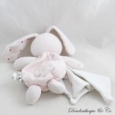 Pañuelo de conejito peluche AZÚCAR DE CARAMELO Corazón de anacardo rosa 20 cm
