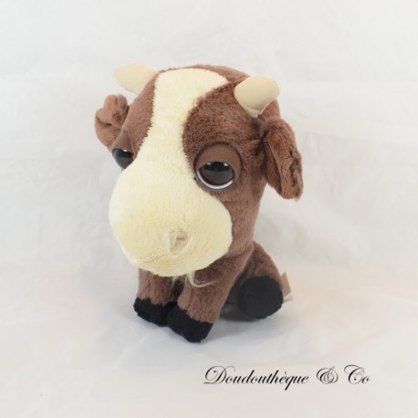 Goat plush BIG HEADZ brown big eyes 20 cm Goat plush BIG HEADZ brown big eyes 20 cm