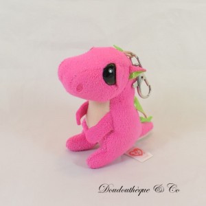 Porte clef créature Dragon TY rose gros yeux 9 cm