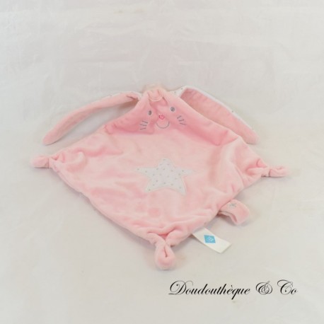 Flaches Kuscheltier Hase TEX BABY rosa oval Diamantstern 34 cm NEU Flaches Kuscheltier Hase TEX BABY rosa oval Diamantstern 34 cm NEU