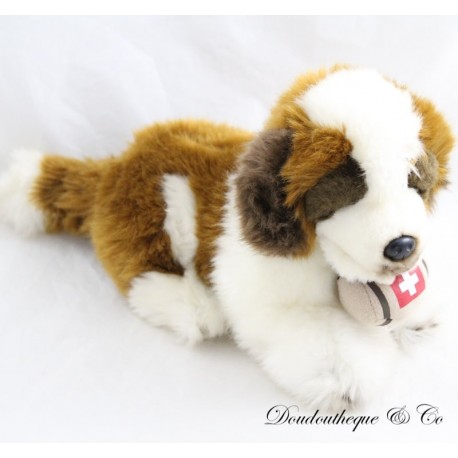 Peluche LASCAR Saint Bernard Rescue Barrel