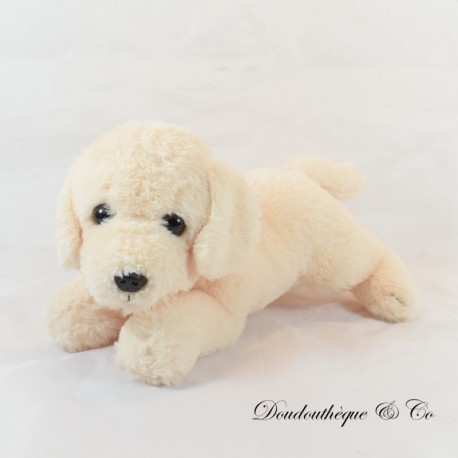 Dog cuddly toy WITHOUT BRANDED white elongated 33 cm