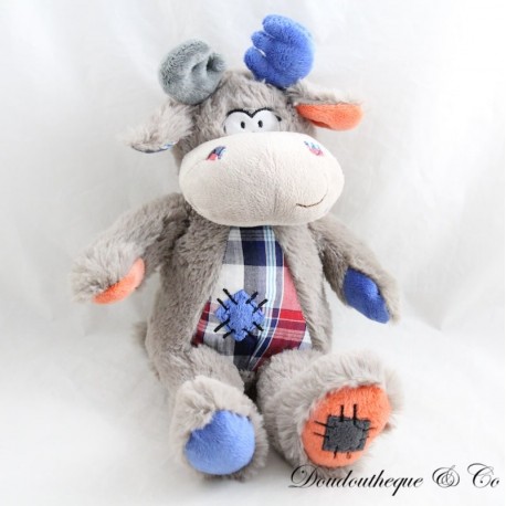 Plush reindeer CREDIT AGRICOLE patched fabrics Plush reindeer CREDIT AGRICOLE patched fabrics