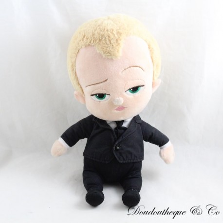 Peluche bébé garçon BABY BOSS blond costume noir Peluche bébé garçon BABY BOSS blond costume noir