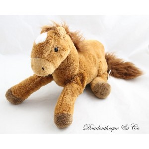 Stuffed horse CP INTERNATIONAL brown white spot on forehead 27 cm