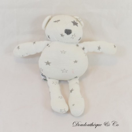 Teddybär VERTBAUDET mit grauen Sternenmustern 18 cm Teddybär VERTBAUDET mit grauen Sternenmustern 18 cm