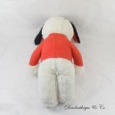Vintage Plüschhund Weiß Rot Pullover Streckt Zunge 40 cm