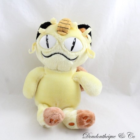 Kuschelkatze Mauzi NINTENDO Pokemon vintage gelb braun 1996 23 cm