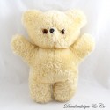 Vintage Teddybär AJENA Gelb Rot Zunge 29 cm