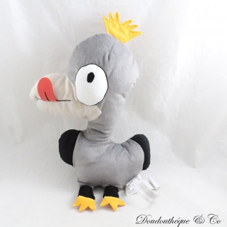 Stuffed Sleeping Bird IKEA Sagoskatt 2021 Grey Black Big Eyes 35 cm