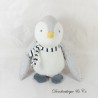 Plush penguin OBAIBI gray and white striped scarf 20 cm