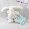 Bunny handkerchief cuddly toy BABY NAT white blue BN695 19 cm