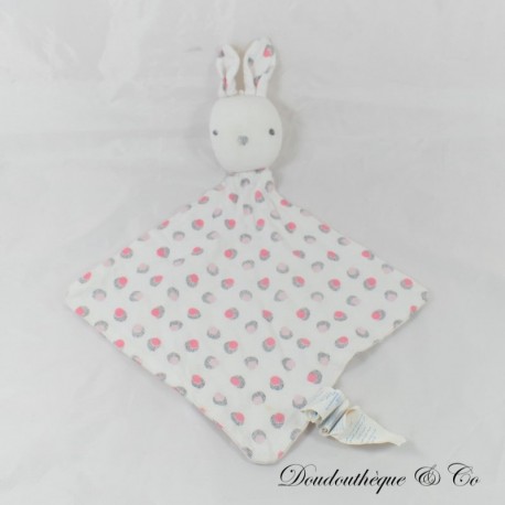 Decke flach Hase OBAIBI rund rosa grau silber raute Stoff 30 cm Decke flach Hase OBAIBI rund rosa grau silber raute Stoff 30 cm