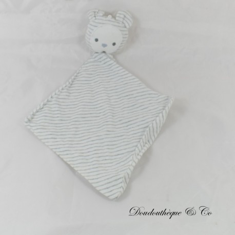 OBAIBI OKAIDI Gestreifte weiße und grau gestreifte flache Decke 30 cm OBAIBI OKAIDI Gestreifte weiße und grau gestreifte flache Decke 30 cm