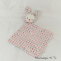 Flat cuddly toy rabbit OBAIBI round red grey leaves diamond 30 cm