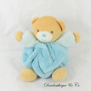 Doudou boule ours KALOO plume bleu 17 cm