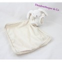 Comforter handkerchief Augustin rabbit TARTINE ET CHOCOLAT white cream 35 cm