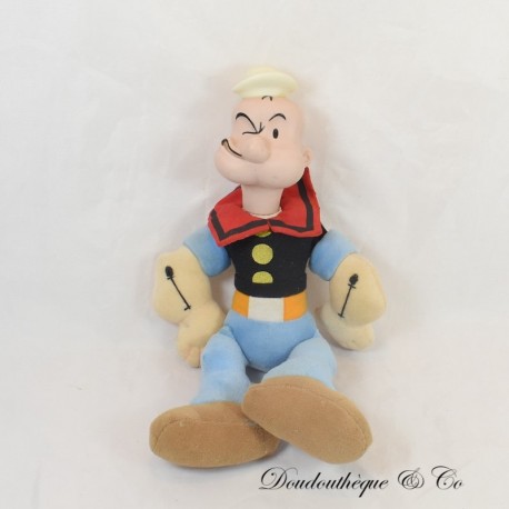 Peluche Braccio di Ferro il marinaio con testa in plastica vintage 25 cm Peluche Braccio di Ferro il marinaio con testa in plastica vintage 25 cm